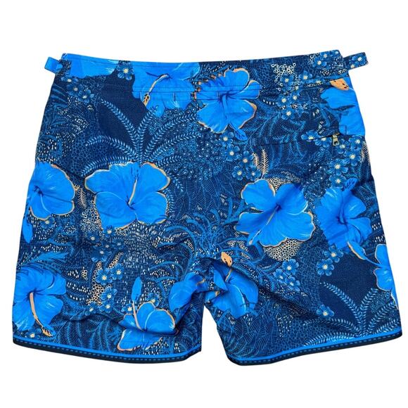 Orlebar Brown Blue Floral Swim Trunks - Picture 2 of 10